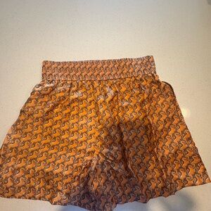 Orange Patterned Shorts